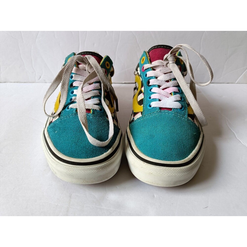 Vans Old Skool Checkerboard Shoes Men's 6.5 Women's 8 Lowtop Multicolored - Picture 2 of 7